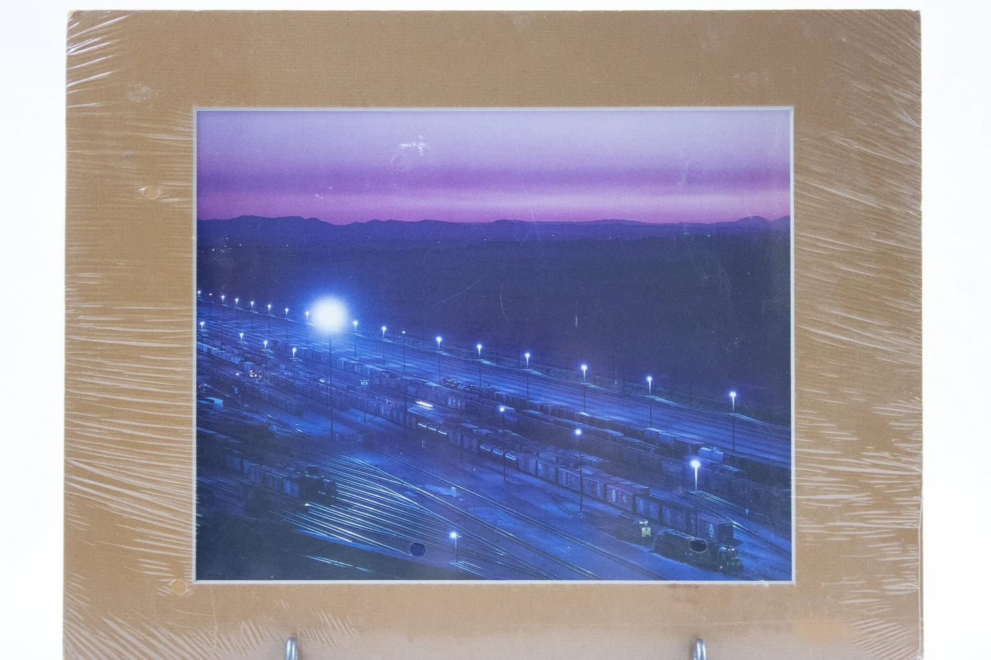 Vintage Barstow Train Yard Photograph – Santa Fe Hump Yard at Dusk – Barstow, CA