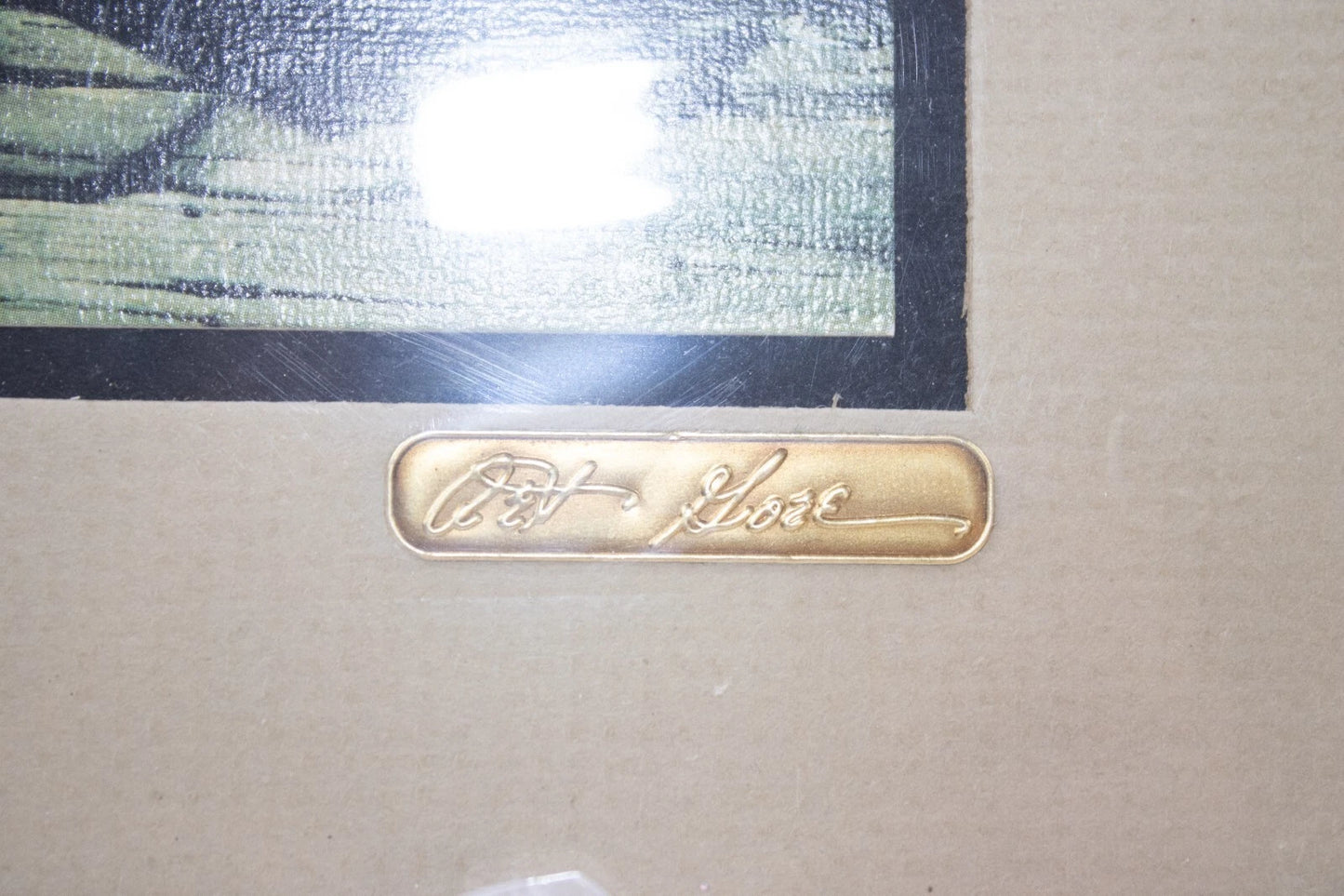 Vintage Pat Rose Foil Art Print | Rustic Lantern & Kettle Still Life