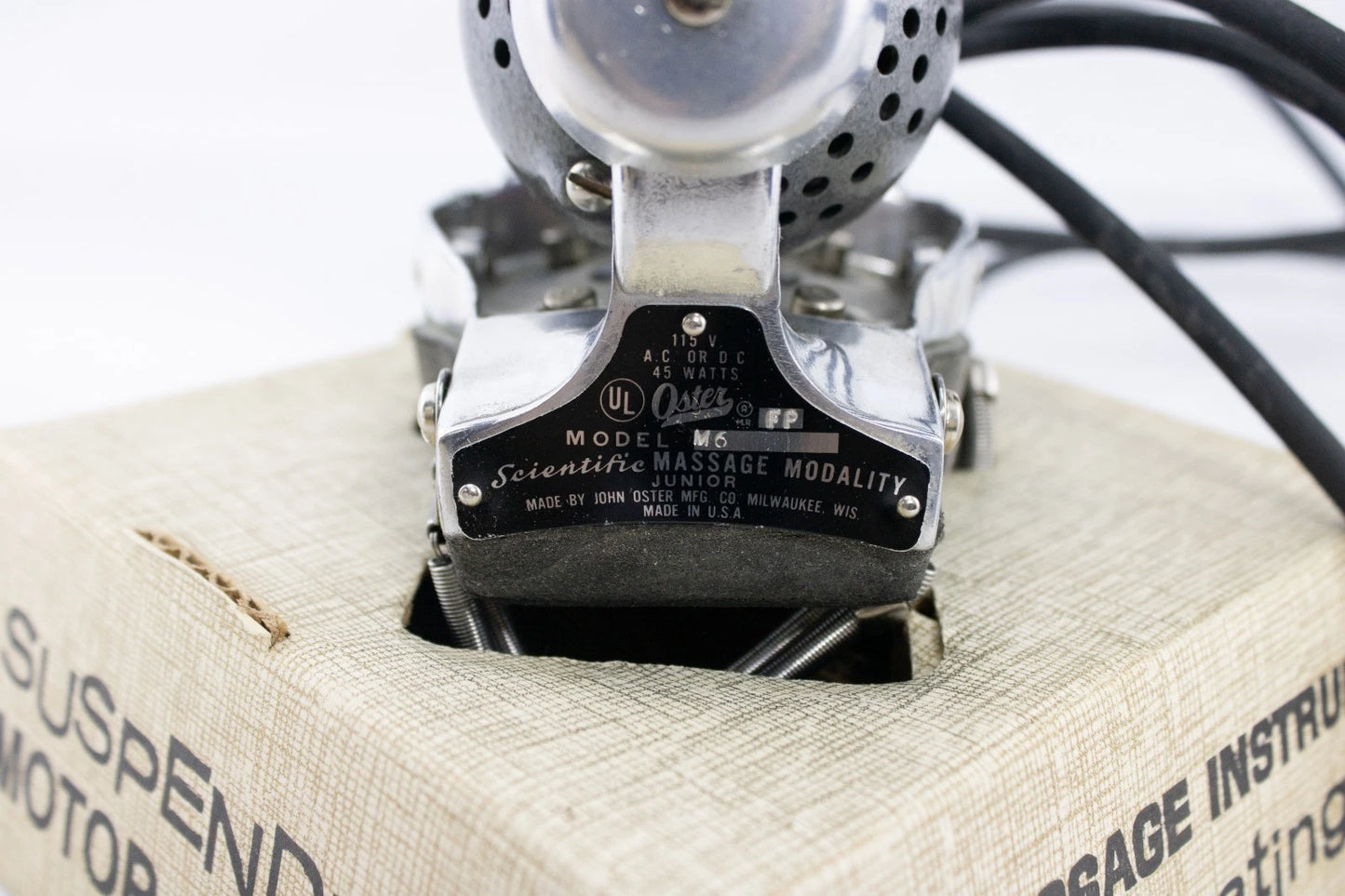 🔥 VINTAGE Oster M6 MASSAGE Modality Junior – WITH BOX, Paperwork & Mid-Century