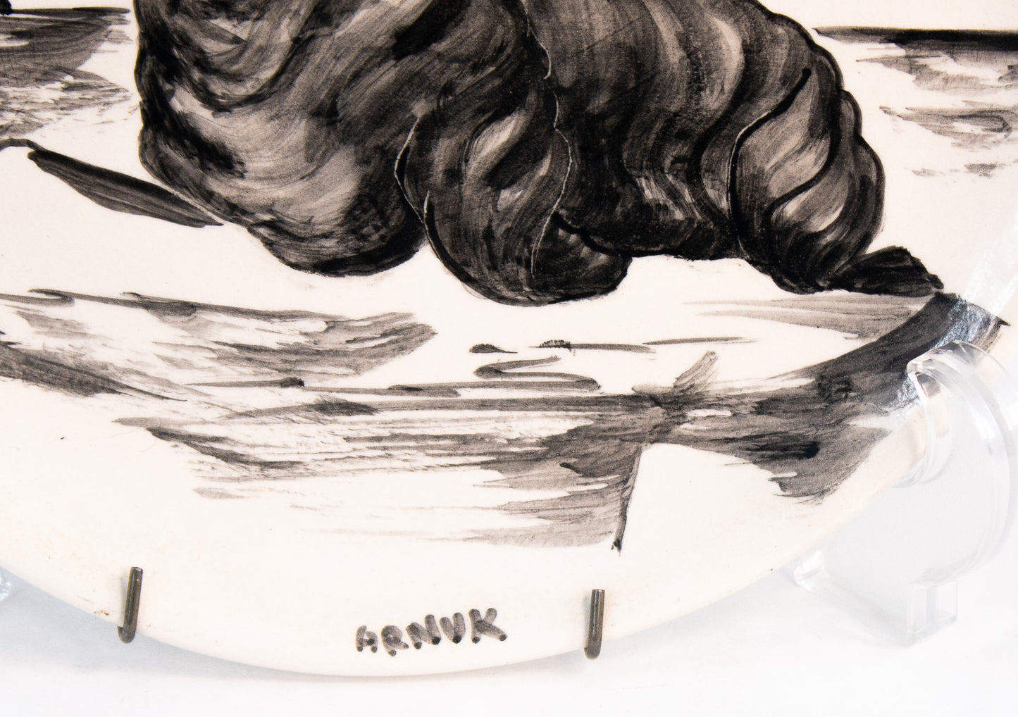 Vintage Alaska Walrus Plate Bering Sea Originals Hand Painted 1980