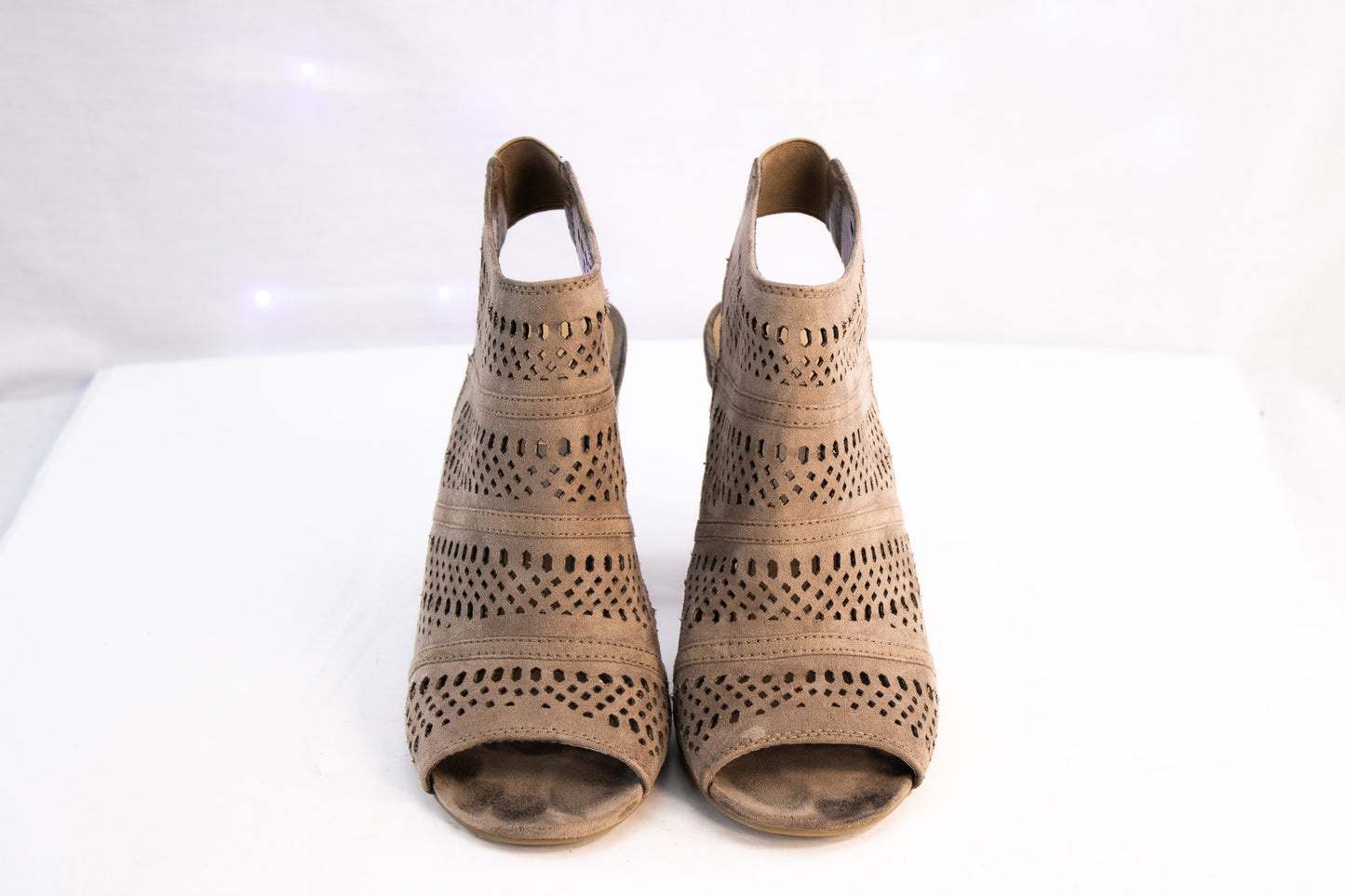 Lauren Conrad Taupe Suede Slingback Heels – Women’s 7.5 Block Heel Sandals
