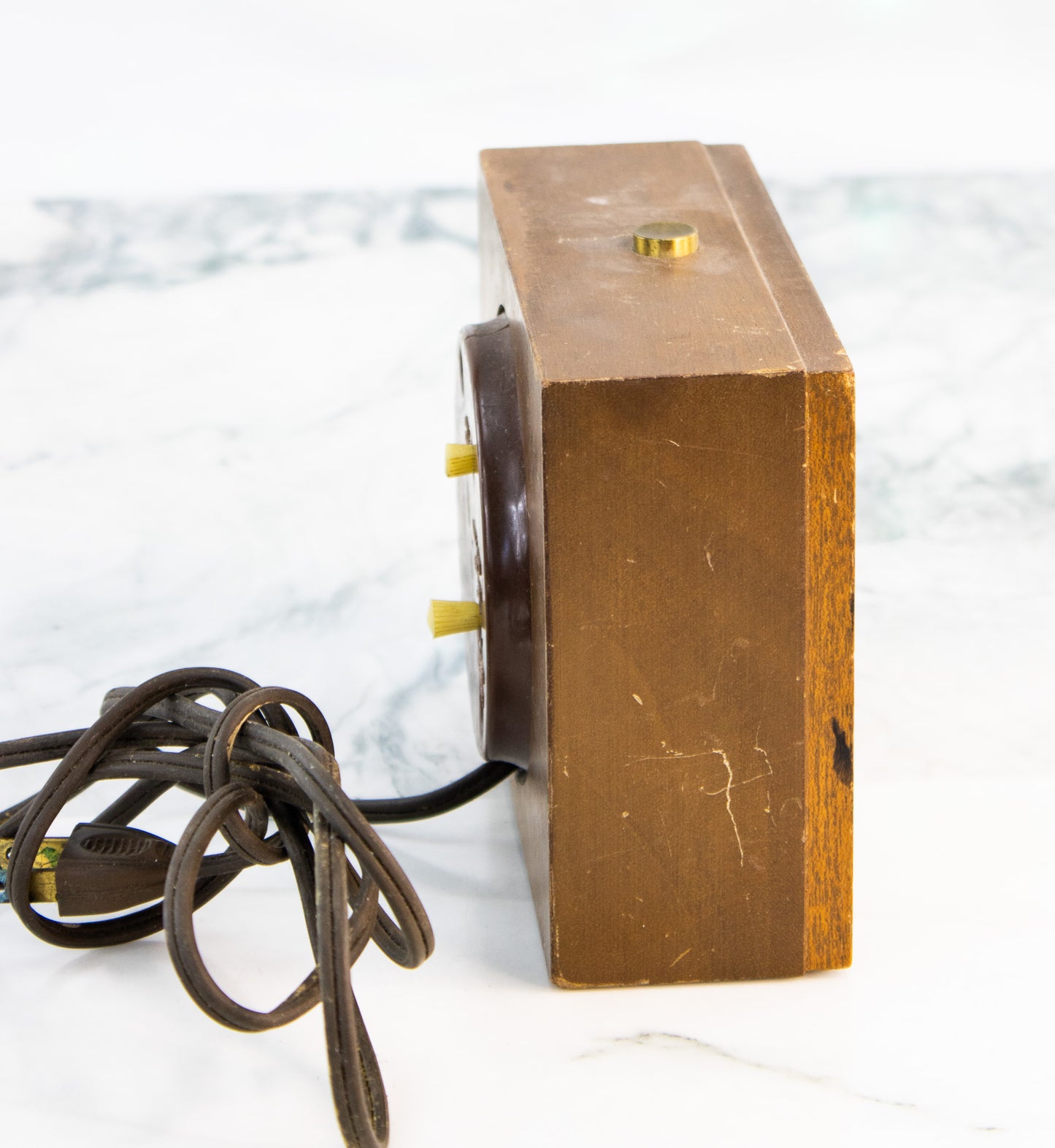 Seth Thomas Velwood Lighted Alarm Clock | Mid-Century Wood Clock