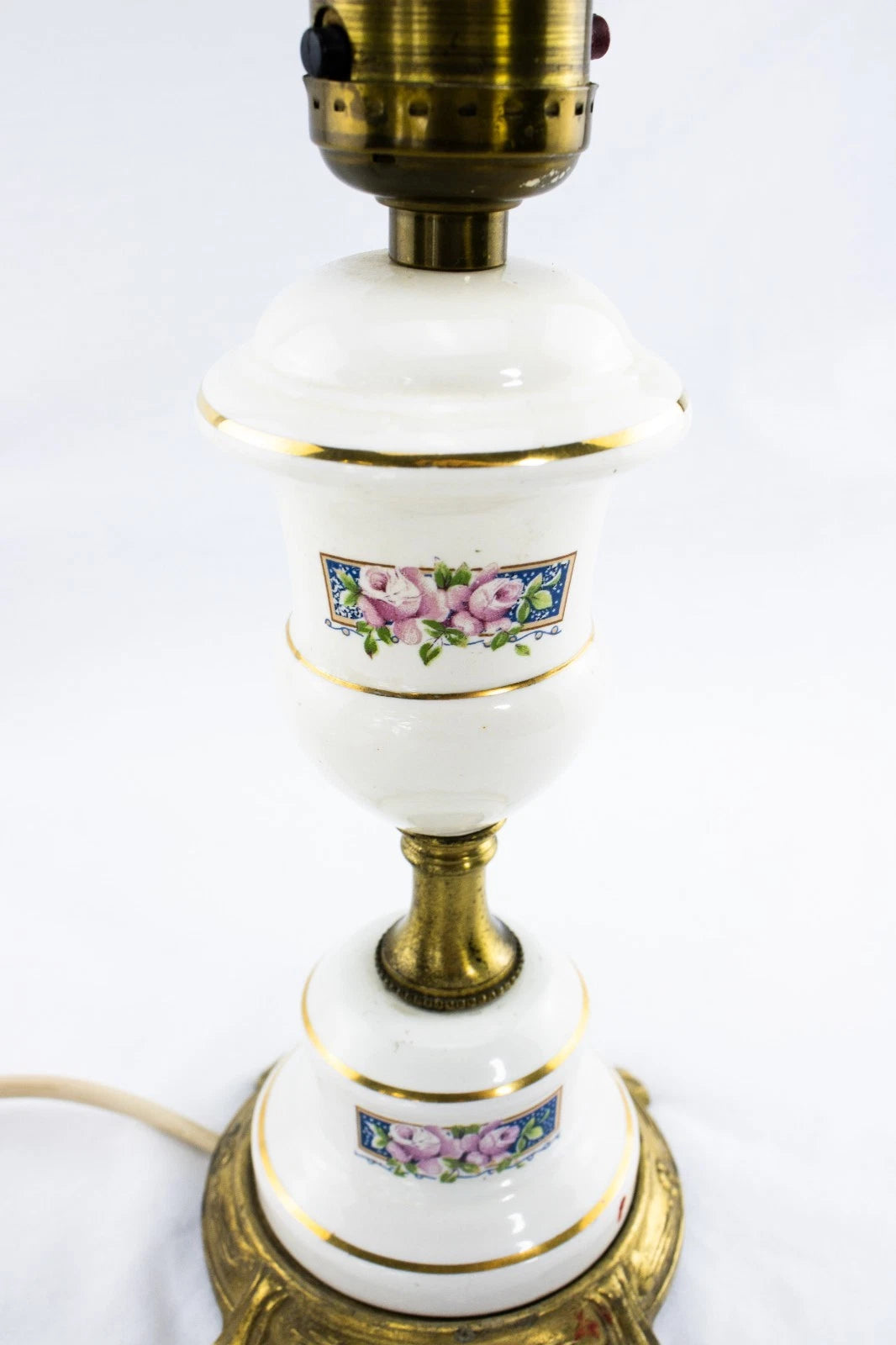 Vintage Hobnail Glass Hurricane Lamps – Pair | Working Electric Table Lamps