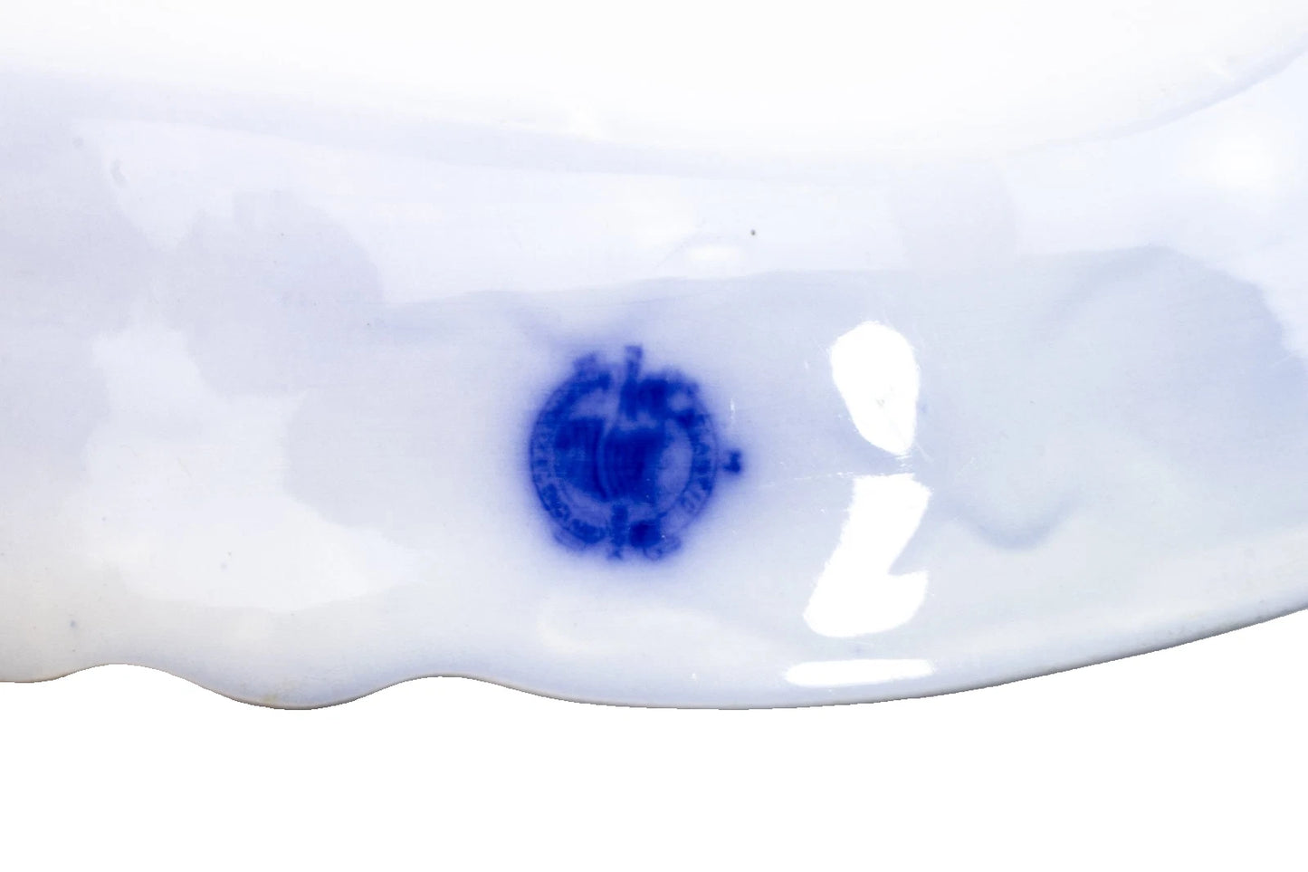 Antique W.H. Grindley “Atlantic” Flow Blue Oval Serving Platter – England, 1891-