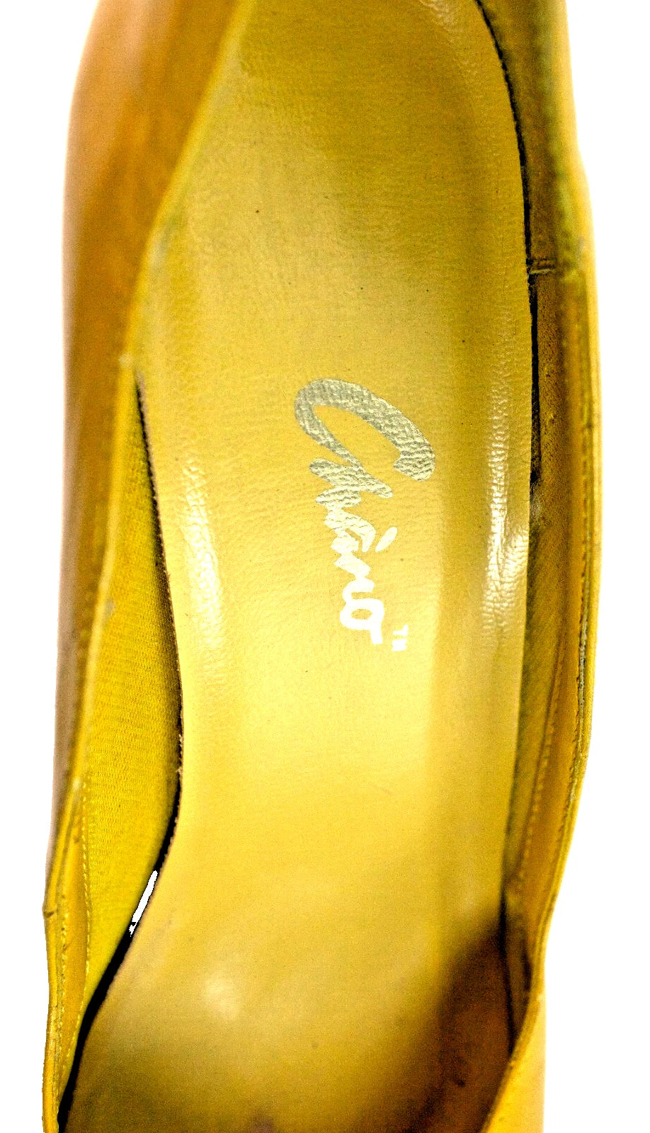 ✨Sunflower Bright & City Night – Chiaro Yellow Leather Heels 8.5M✨