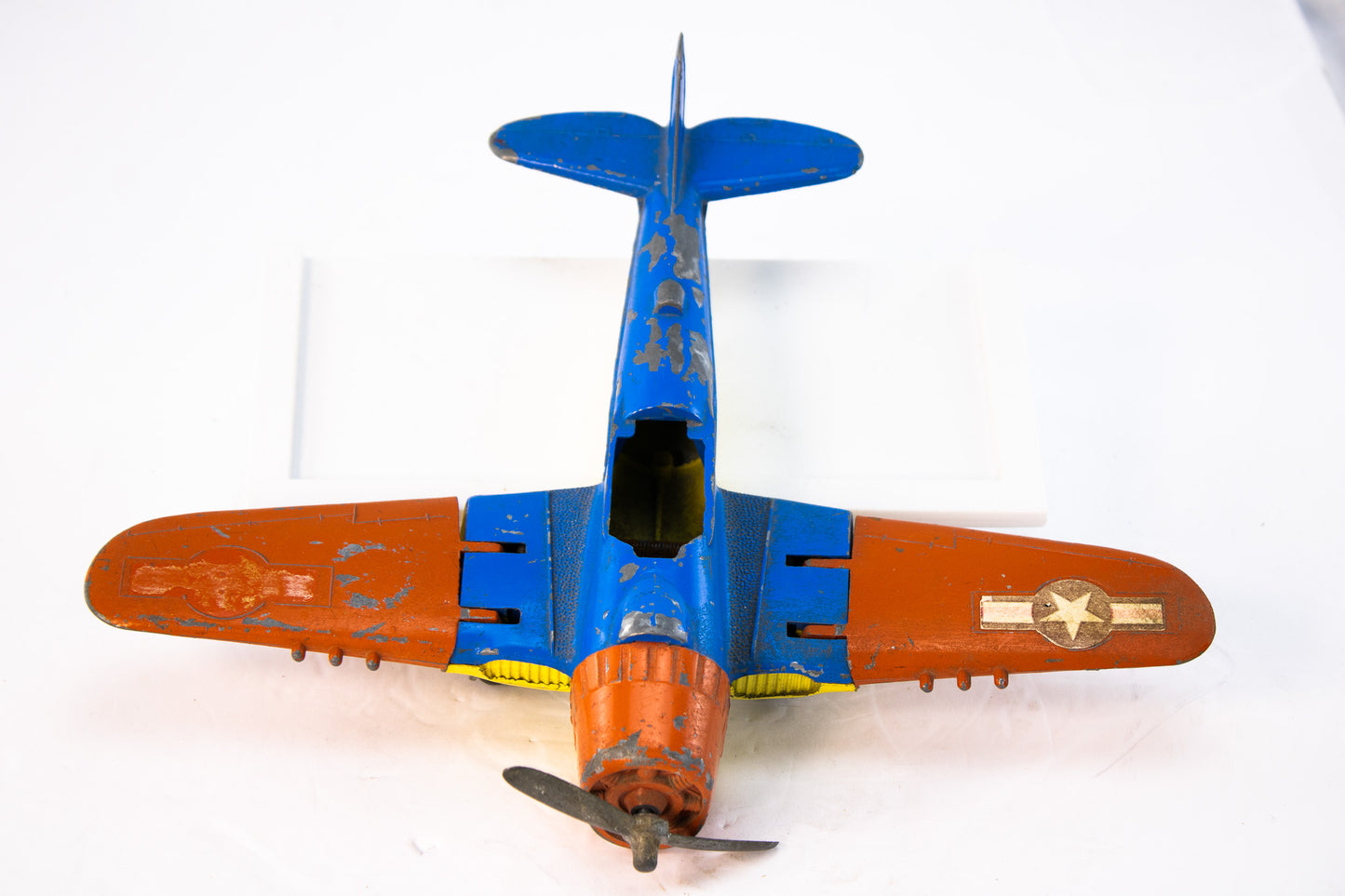 Vintage Hubley Tin Toy Airplane | USA Made Metal Toy