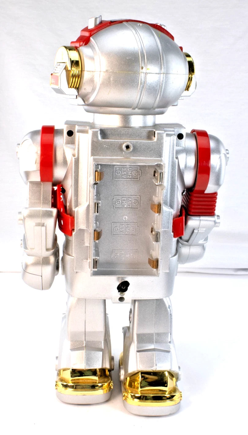 Silver Toby Walking Talking Robot (Broken Gun + Crack)