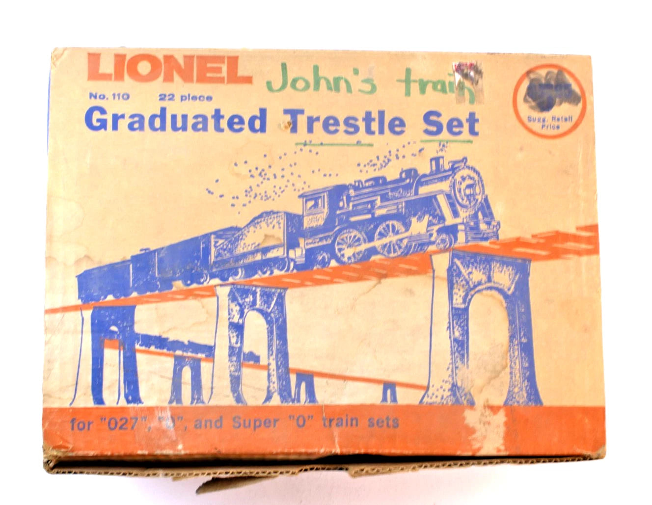 đŠ Lionel No. 110 Graduated Trestle Set â Vintage 1960s â 22 Pieces with Box