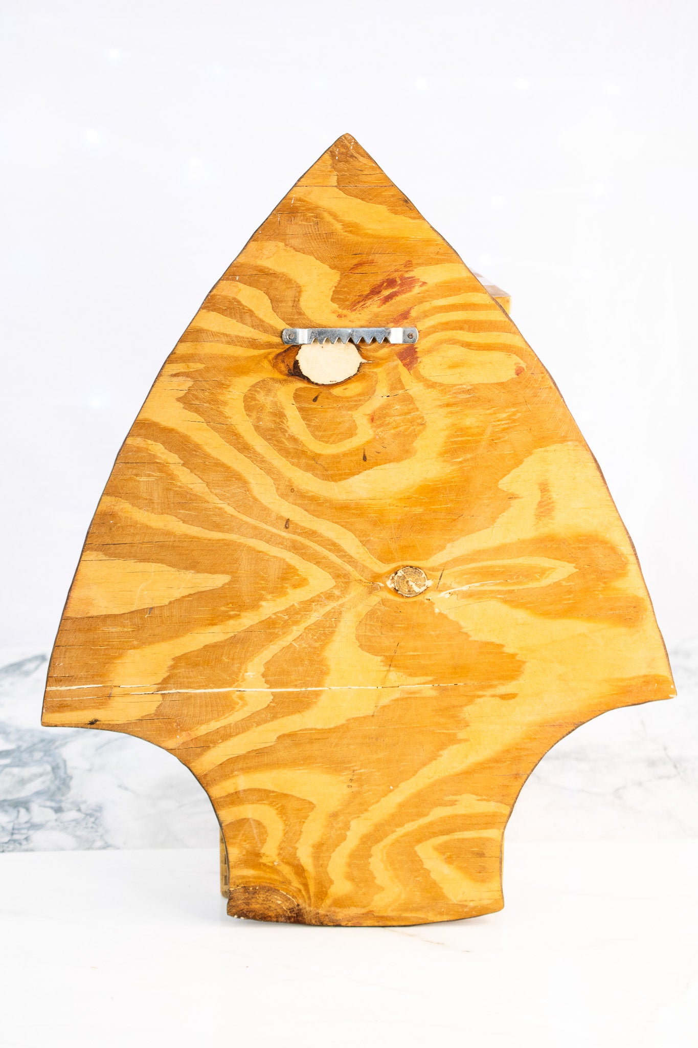 Vintage Arrowhead-Shaped Spiritual Wall Art | Woman with Flute Plaque