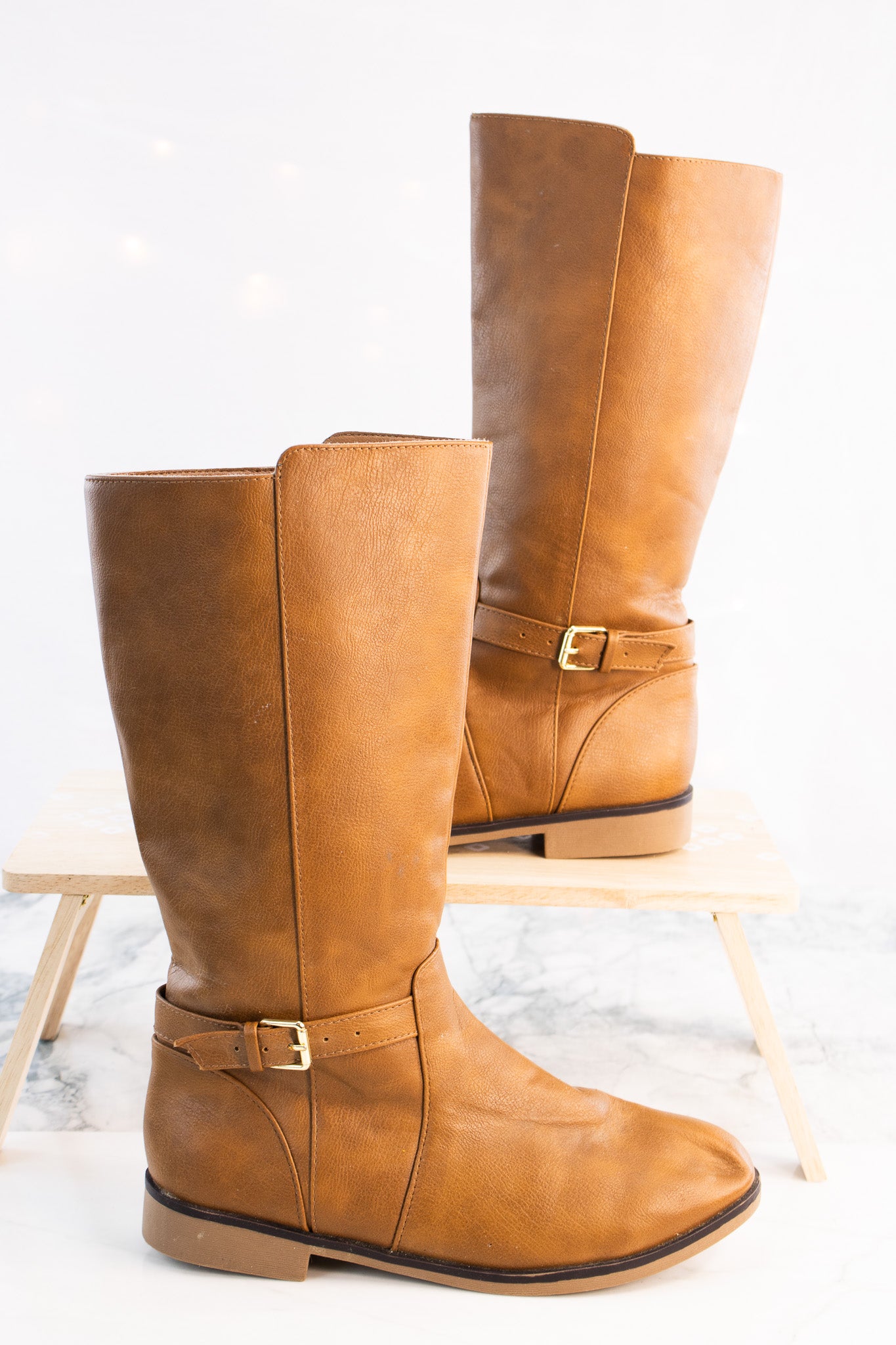 Golden Autumn Riding Boots – Youth Size 5 – Honey Cognac