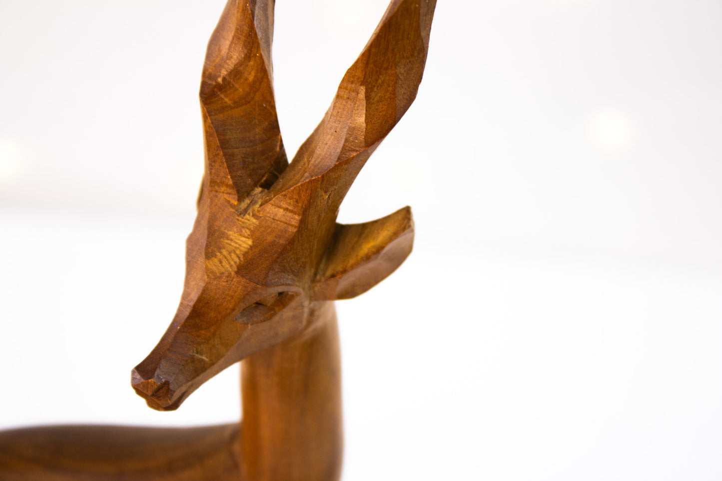 Vintage Hand Carved Kenyan Antelope Sculpture Wood SERRV Africa