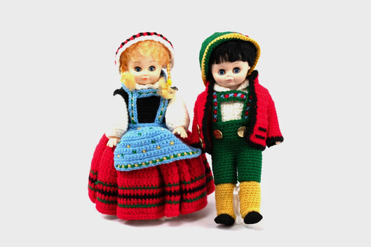 Vintage 13" Hansel and Gretel Dolls with Sleepy Eyes