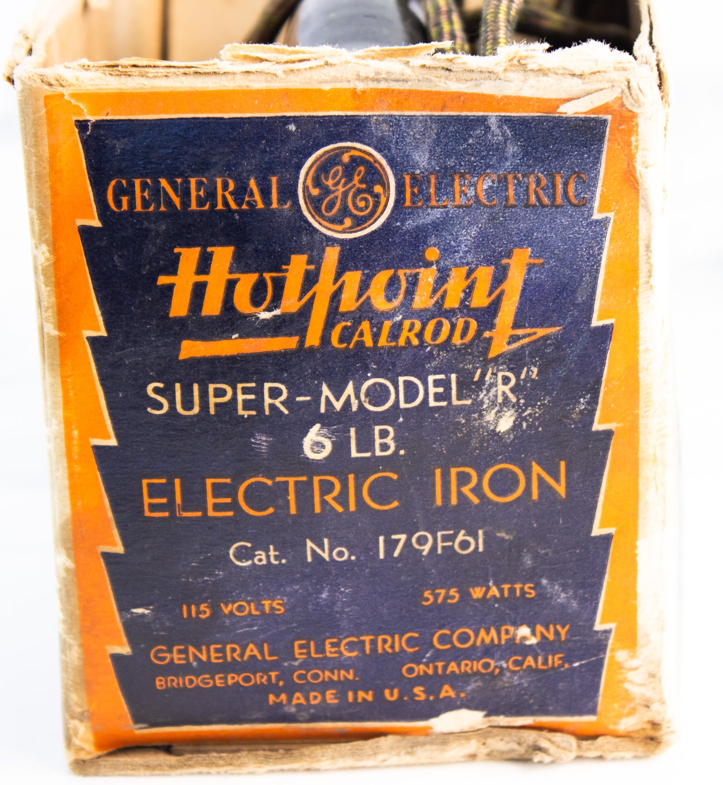 Vintage GE Hotpoint Calrod Electric Iron w/ Box – Art Deco Appliance
