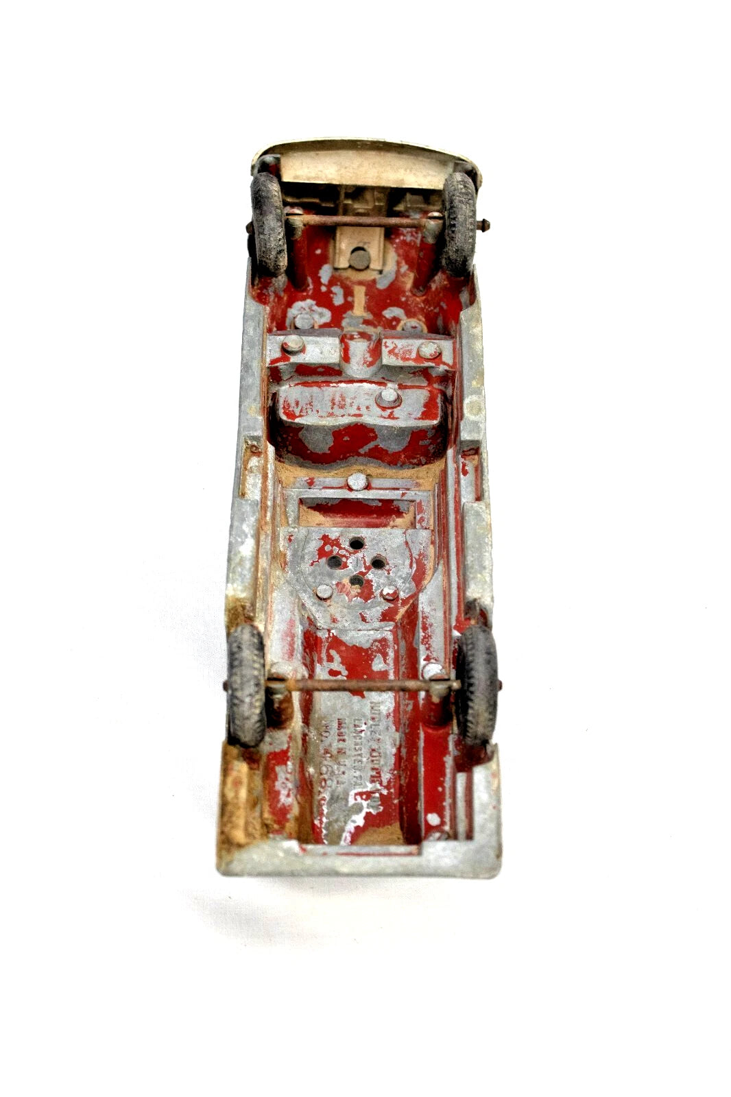 Vintage Hubley Fire Truck – 1950s Cast Iron Kiddie Toy – Made in USA