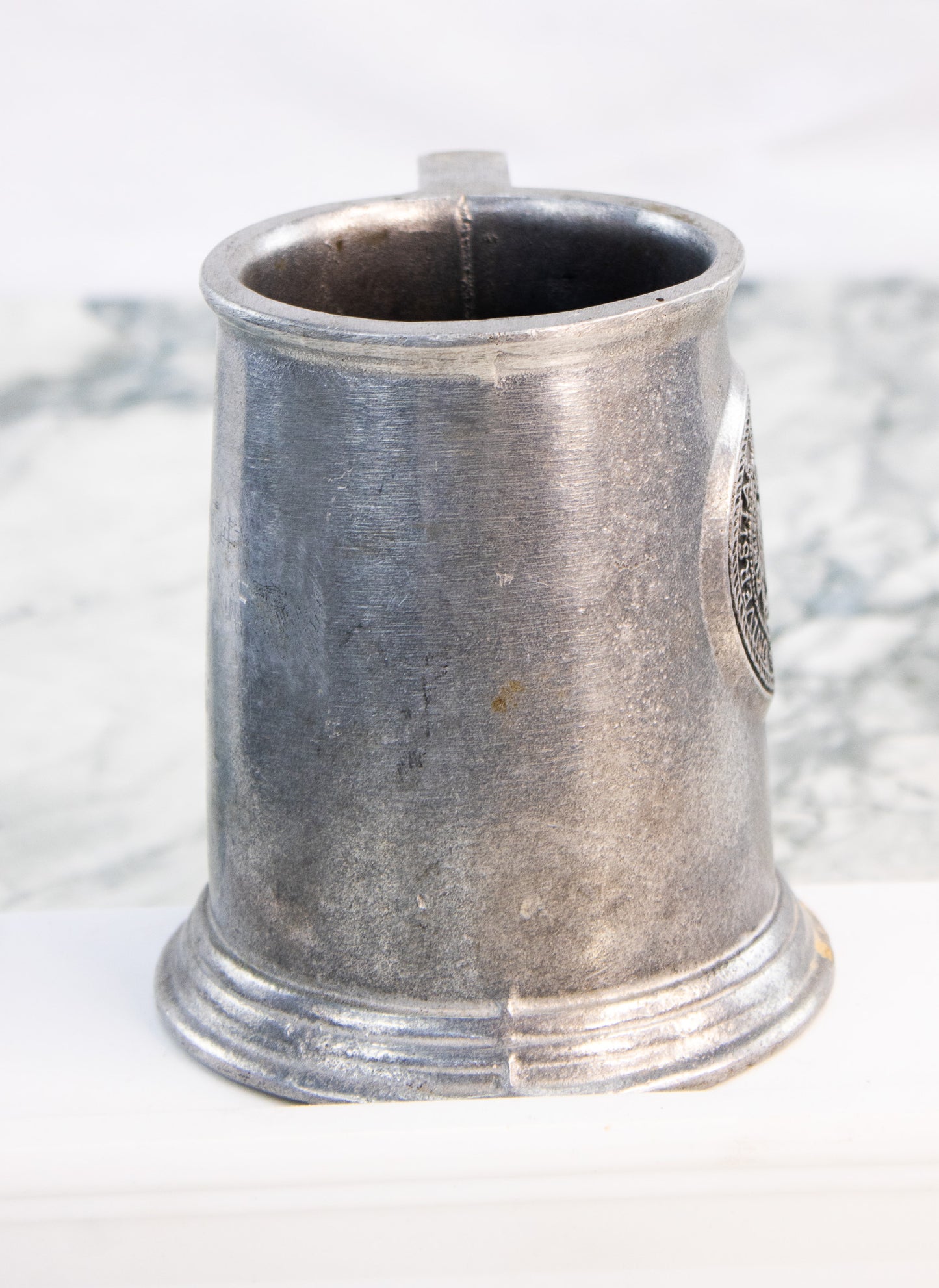 VINTAGE PEWTER TANKARD – UNIVERSITY OF SAN FRANCISCO SEAL – 1981 AWARD MUG