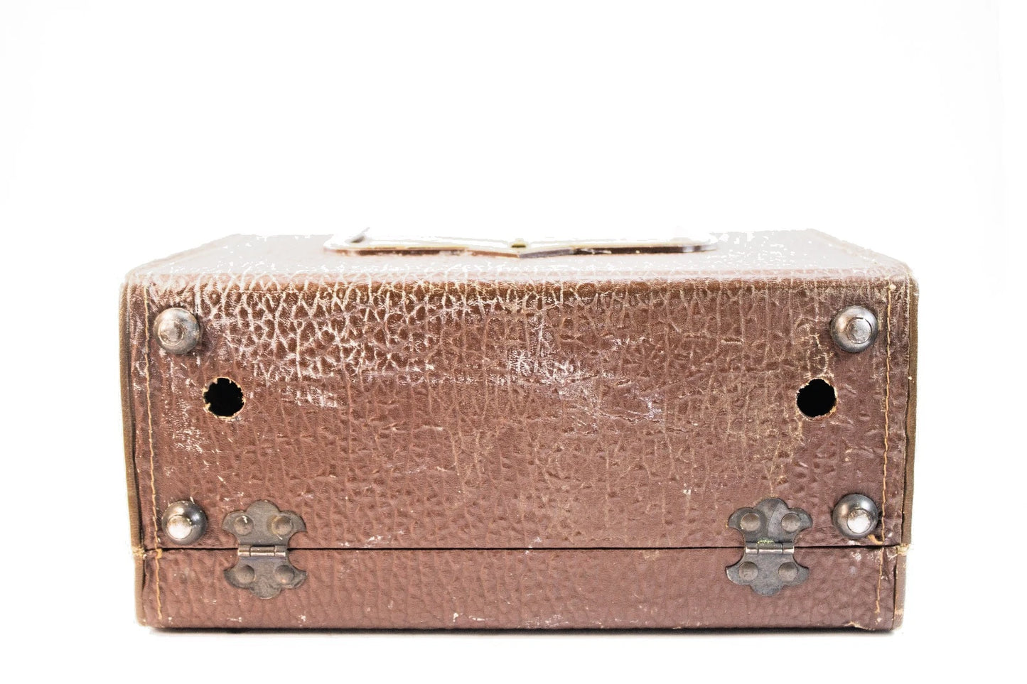 Working Vintage Zenith Tube Radio Z909 — Brown Leatherette Case Illuminated Dial