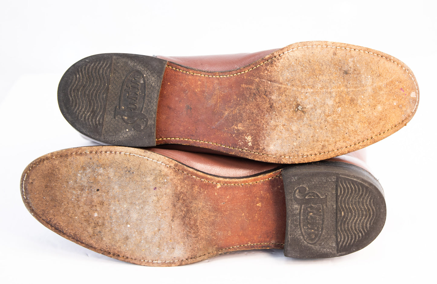 Vintage Justin Western Boots – Chestnut Brown Leather – Women’s 8.5