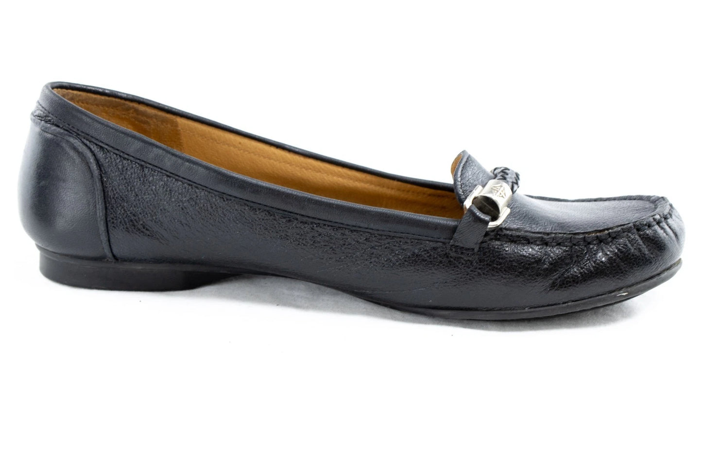 Antonio Melani Audrey Black Leather Loafers – Women’s 9M – Classic Comfort Flats