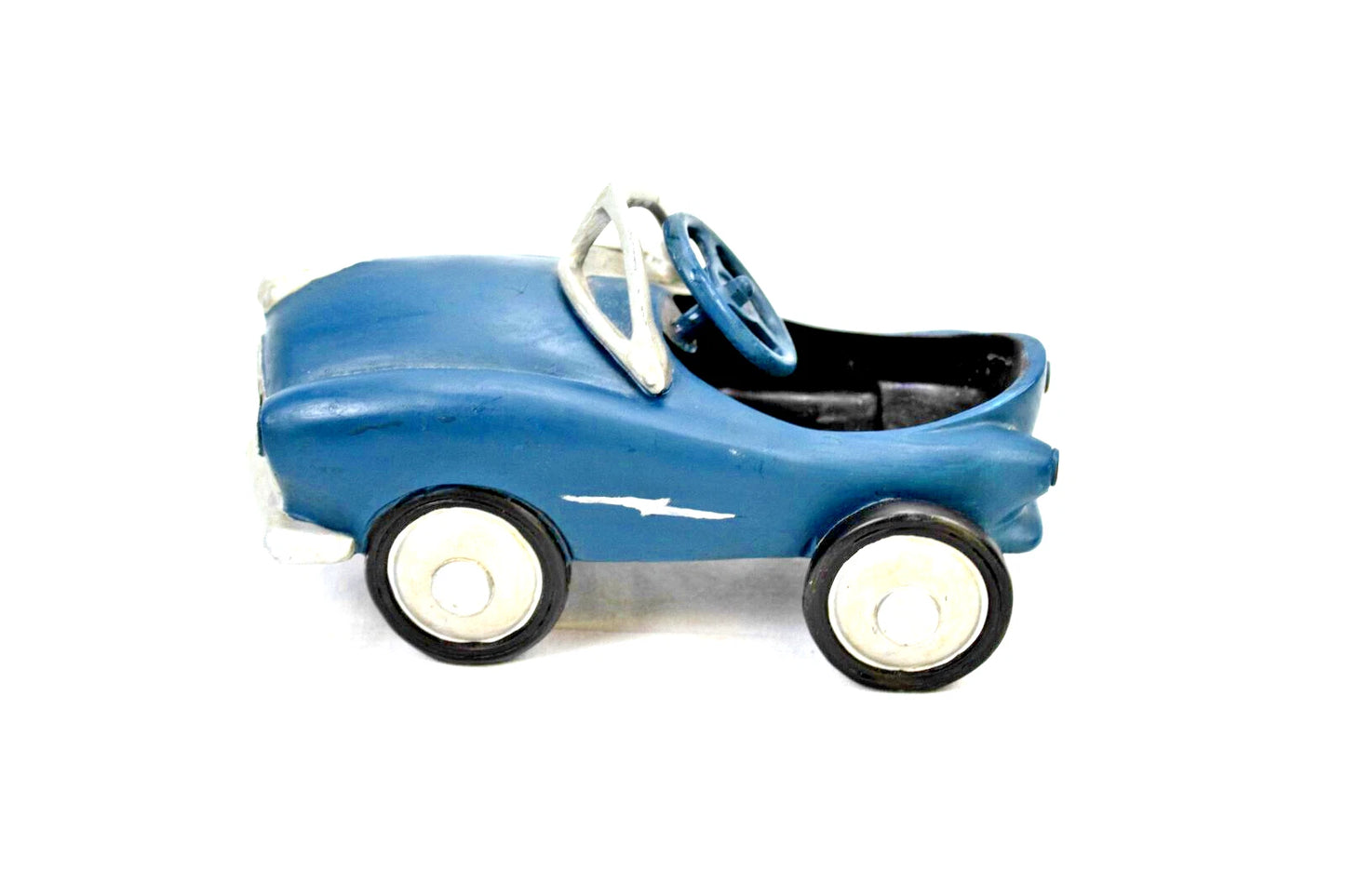 Vintage Blue Ceramic Pedal Car Figurine – Mid-Century Mini Car Collectible