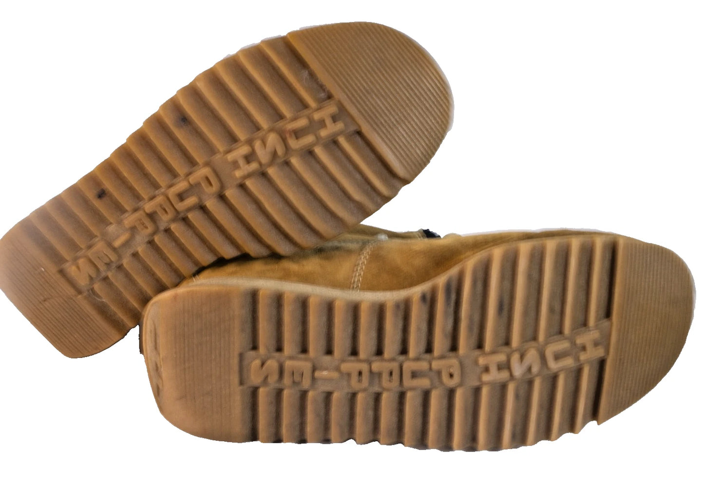 Vintage Hush Puppies Sherpa-Lined Zip Boots | Men’s 10.5 M | Tan Faux Suede |