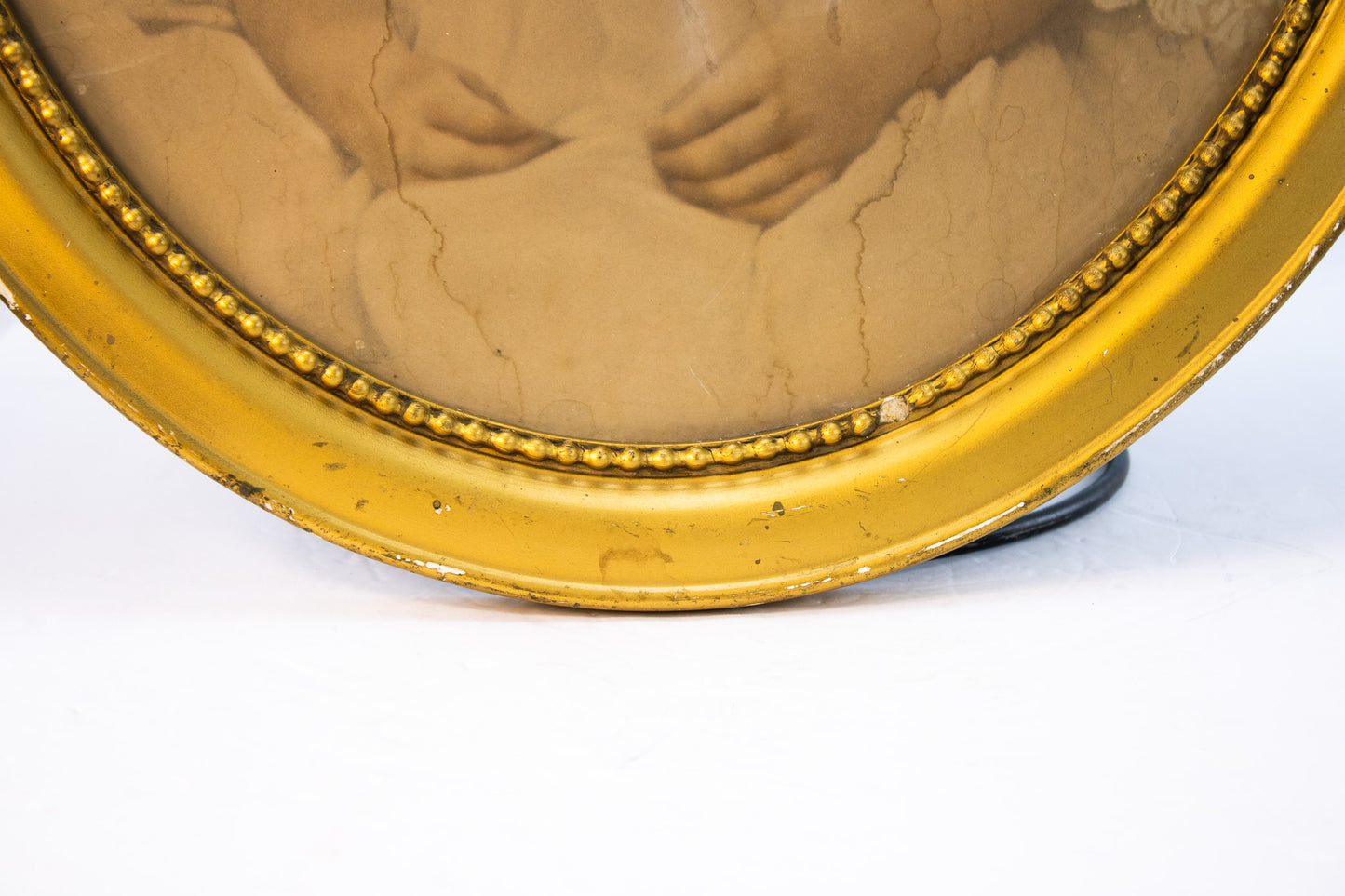 Antique Oval Child Portrait | Gilded Frame | Victorian Era Wall Art