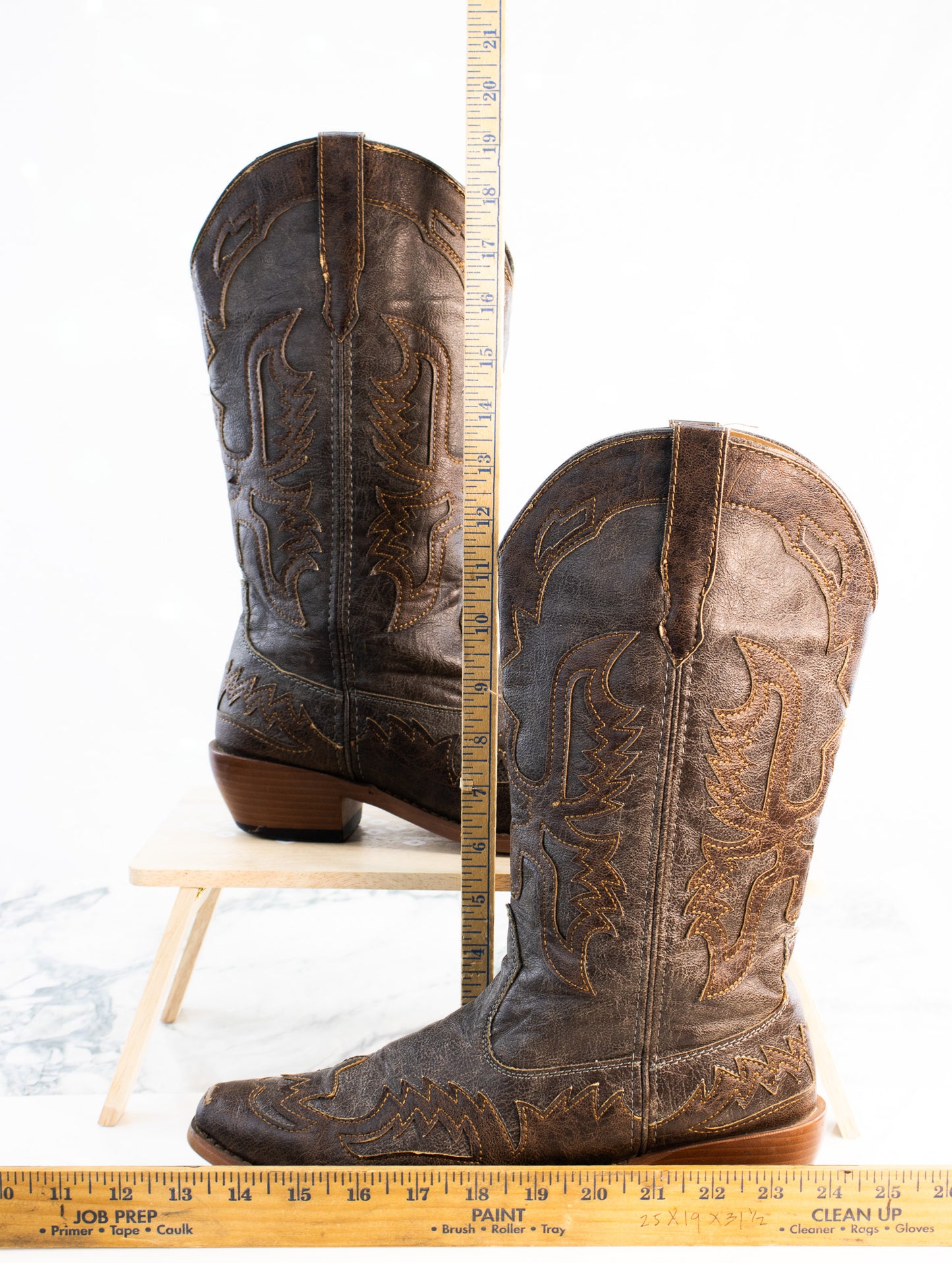 Roper Womens Cowboy Boots Brown Western Snip Toe Cowgirl Boots 9.5