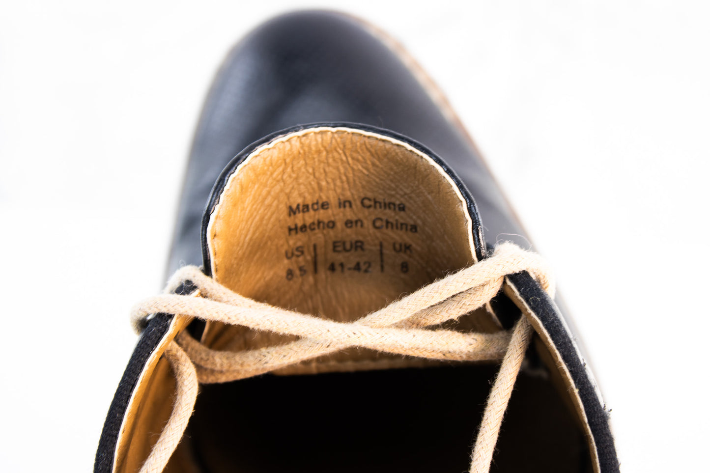 Madden Black Leather Oxford Dress Shoes Mens 8.5 Cap Toe Lace Up