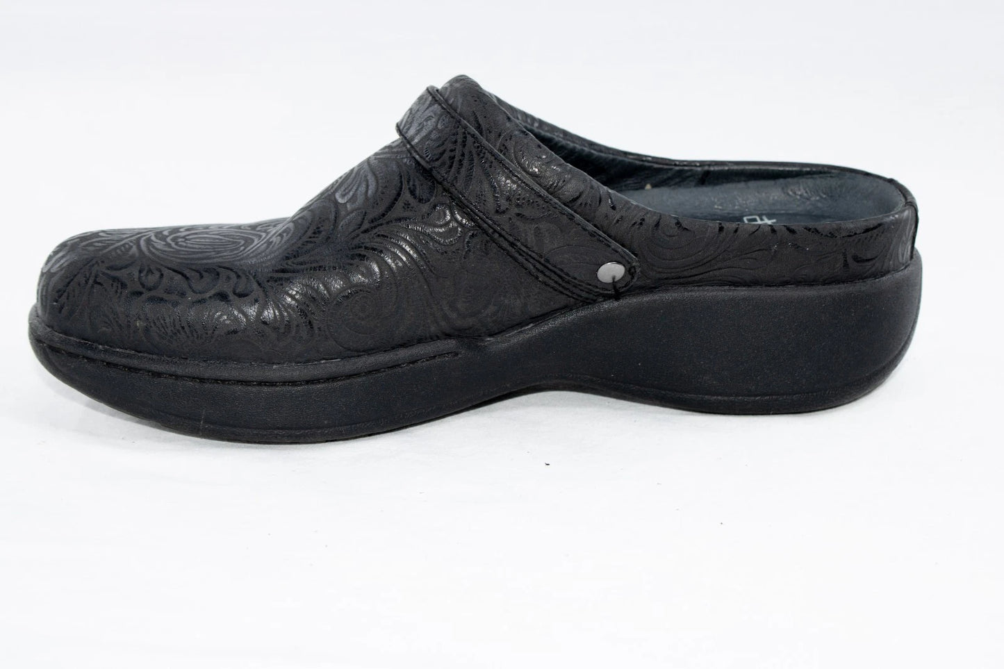 Dansko XP 2.0 Black Tooled Leather Clogs EU 38 US Women’s 7.5 Comfort Shoes