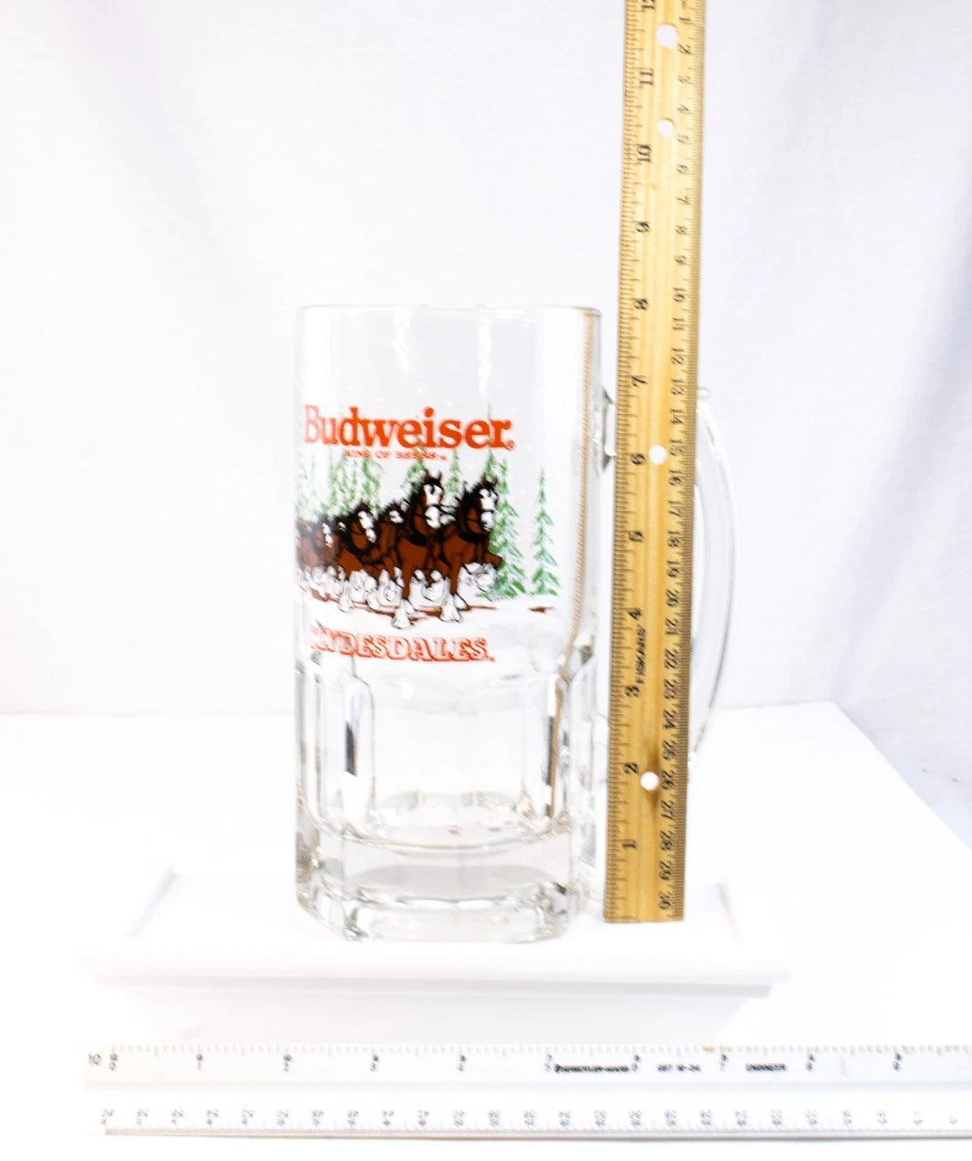 1989 Budweiser Clydesdales Beer Mug – Official Anheuser-Busch Glass Stein
