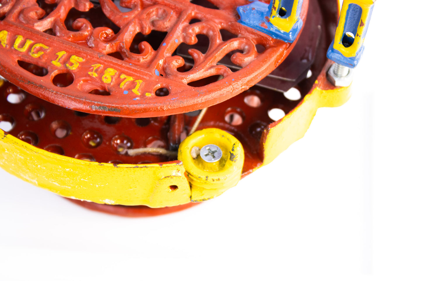 Antique 1871 Horse Race Cast Iron Mechanical Bank – J&E Stevens – Patented Toy