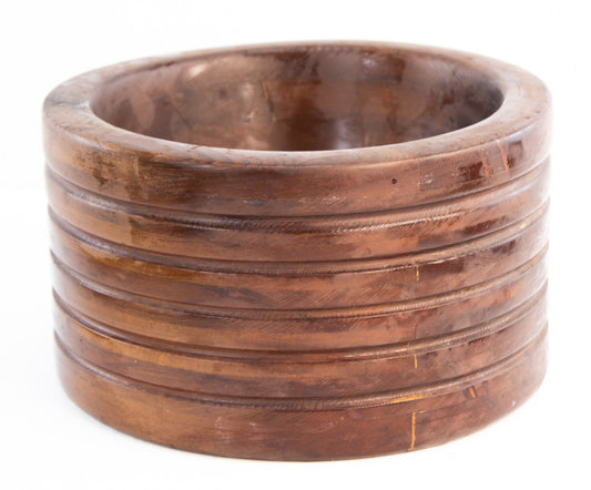 Vintage Hand-Turned Wooden Bowl | Rustic Farmhouse Decor | Mid-Century Wood Vessel