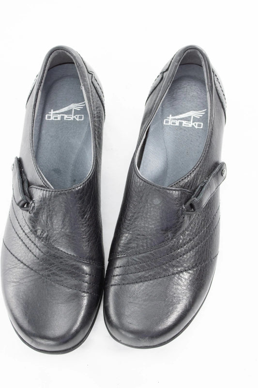 Dansko Black Leather Comfort Slip-On Shoes | EU 36 US 5.5-6 | Arch Support
