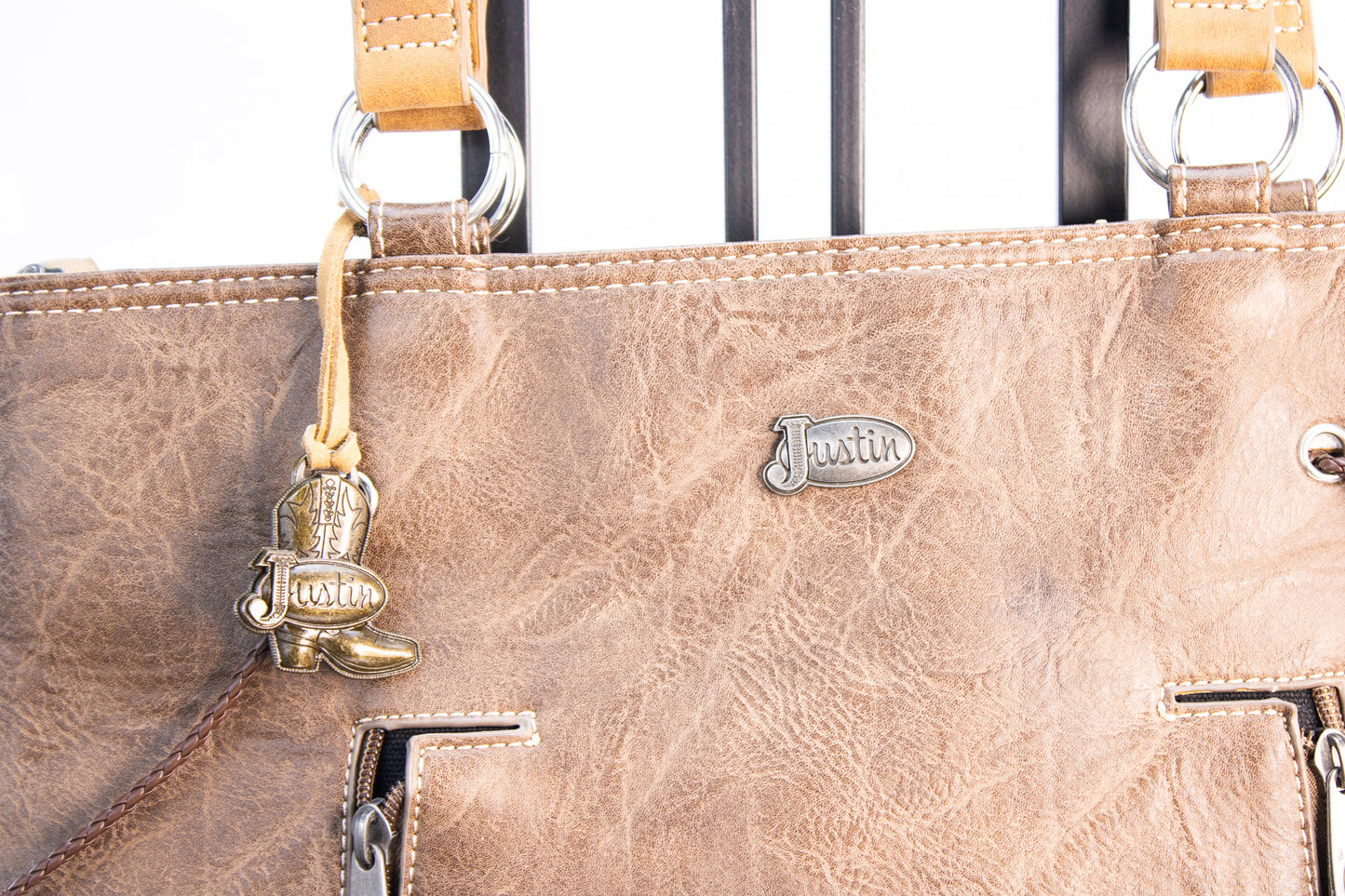 Trinity Ranch Cowhide Concealed Carry Tote | Western Studded Leather Handbag