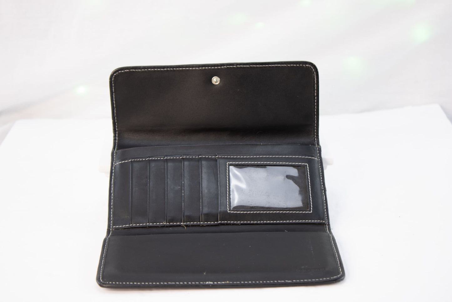 Coach Signature Black Shoulder Bag Purse w Matching Wallet Set
