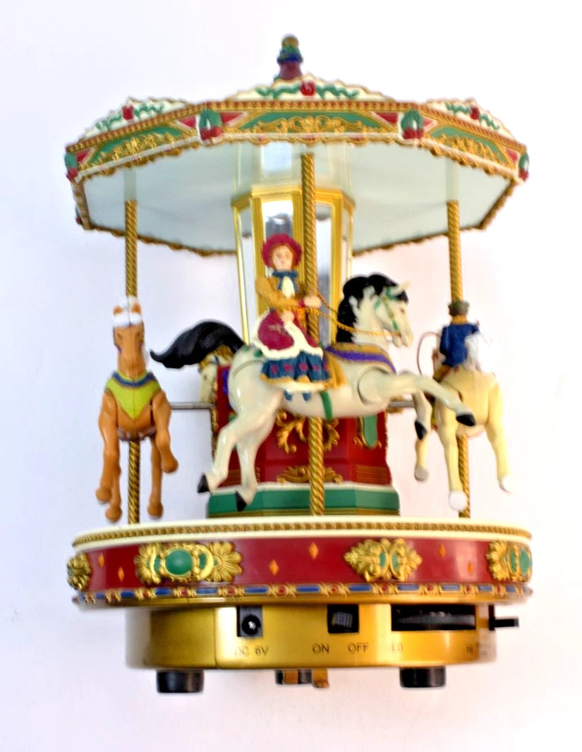 🎠 Mr. Christmas Holiday Go Round Carousel – Lights, Music & Motion! 🎶