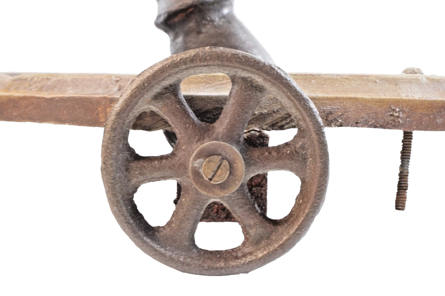 1885-1920s Hand-Carved Wooden Riding Horse w/Iron Wheels – Antique Folk Art 37