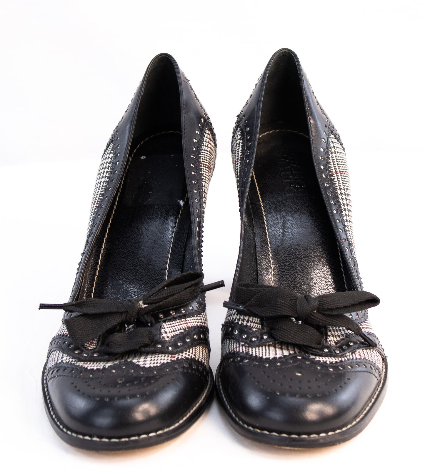 Franco Sarto Houndstooth Heels | Women’s Size 10 | Classic Leather Pumps