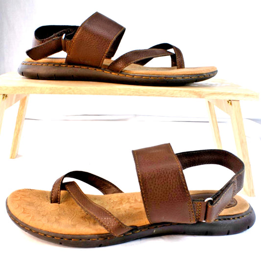 👢 b.ø.c by Born Concept | Brown Strappy Comfort Sandals | Size 9M