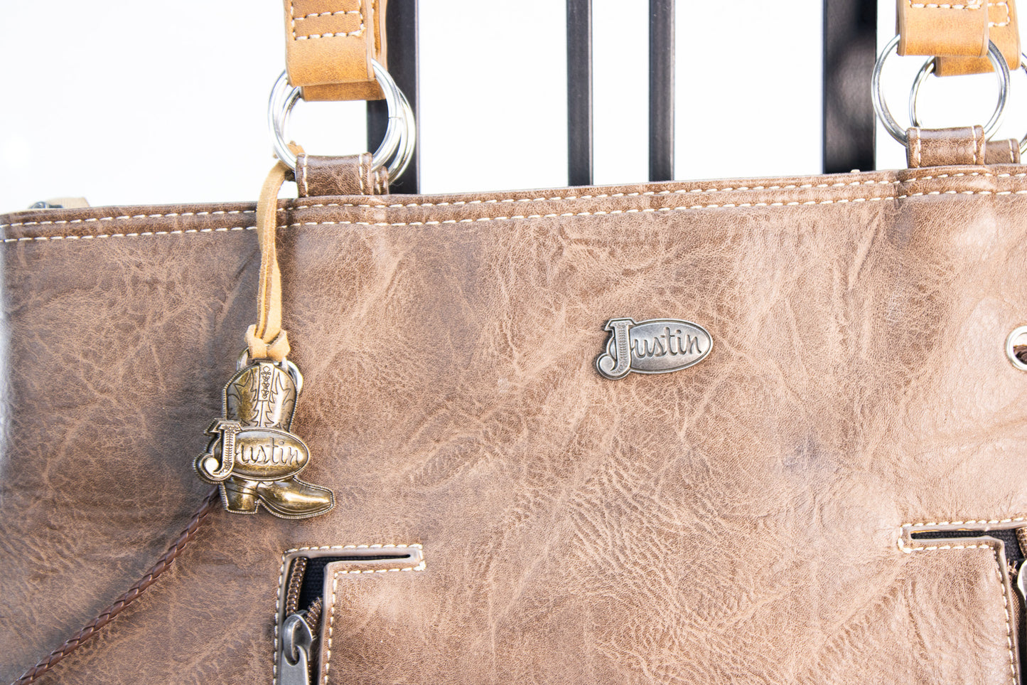 Trinity Ranch Cowhide Concealed Carry Tote | Western Studded Leather Handbag