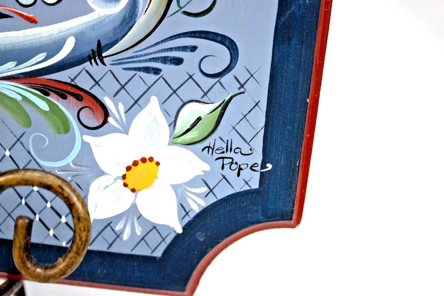 Norwegian Rosemaling Welcome Plaque – “Velkommen til Vårt Hjem” by Hella Pope –