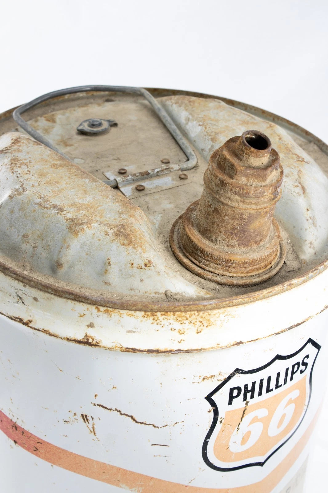 🛢️ VINTAGE PHILLIPS 66 SUPER HD MOTOR OIL CAN – 5 GAL – 1960s – RUSTIC PETROL