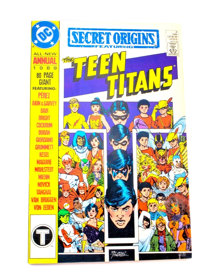 1989 DC Secret Origins Annual #3 Teen Titans 80-Page Giant Bronze Age
