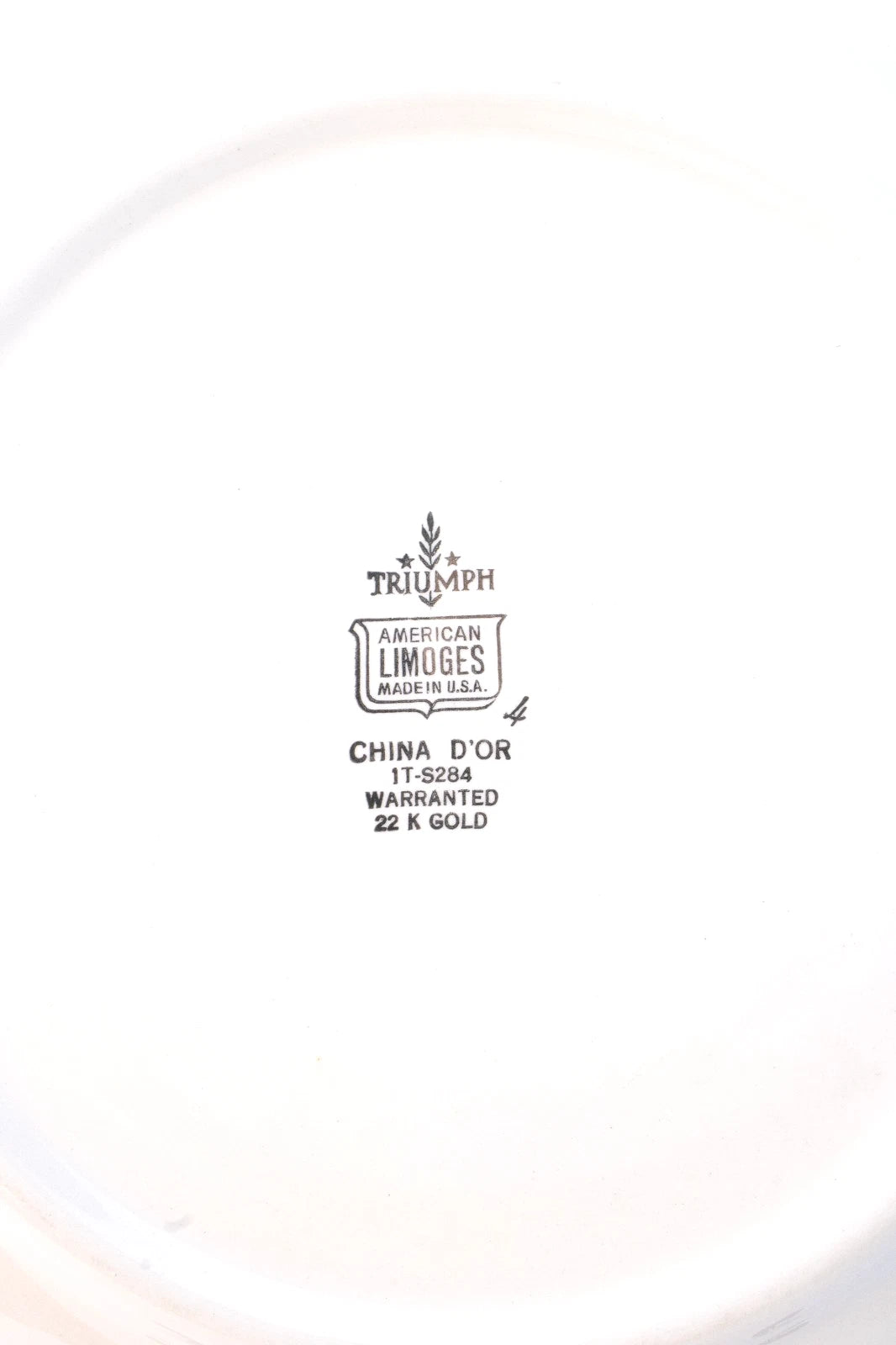 Vintage American Limoges “Triumph” China D’Or 22K Gold Platter – Courting Scene