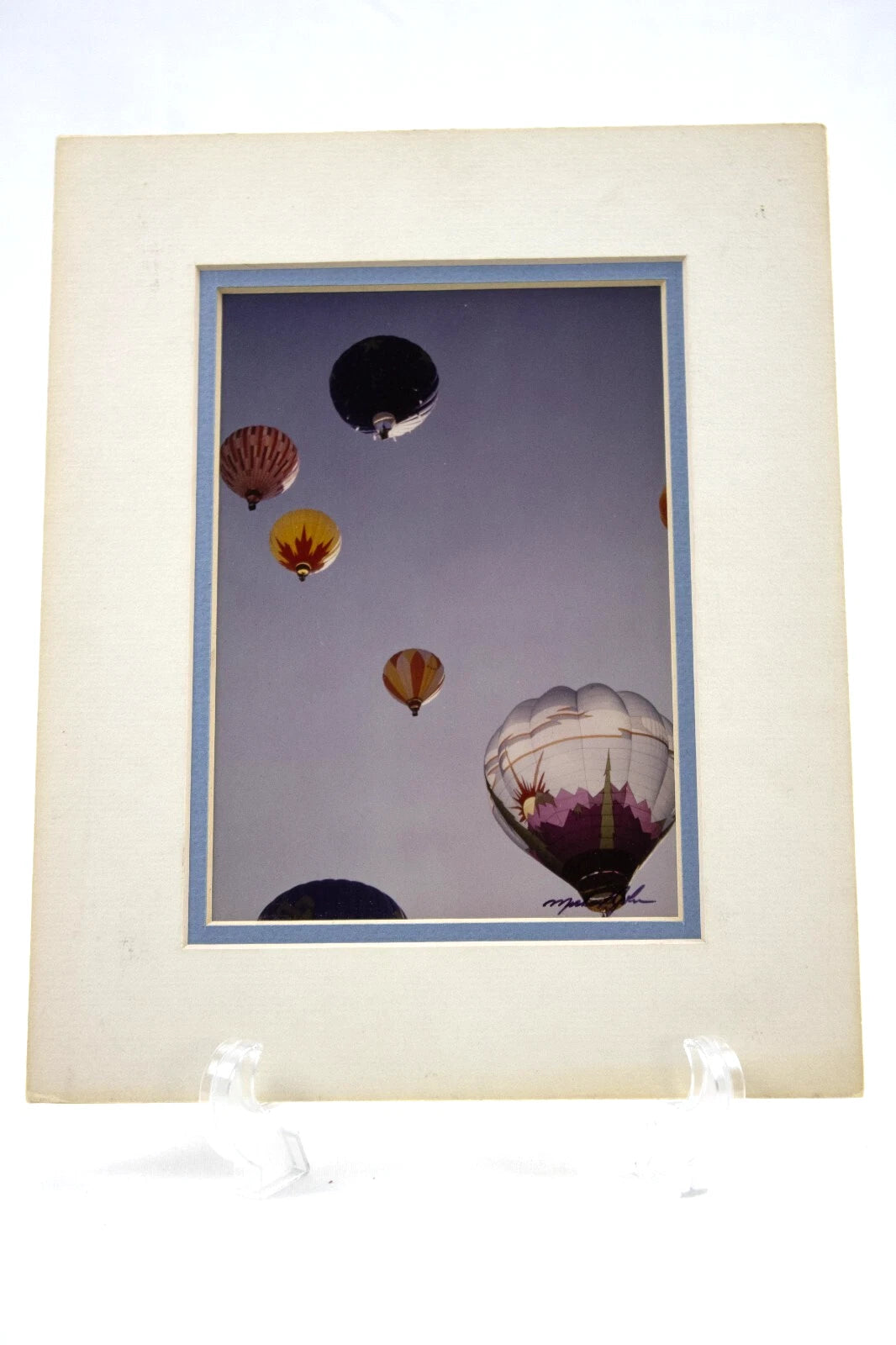 Vintage 1979 Hot Air Balloon Photography Set by Michael John – Signed & Matted