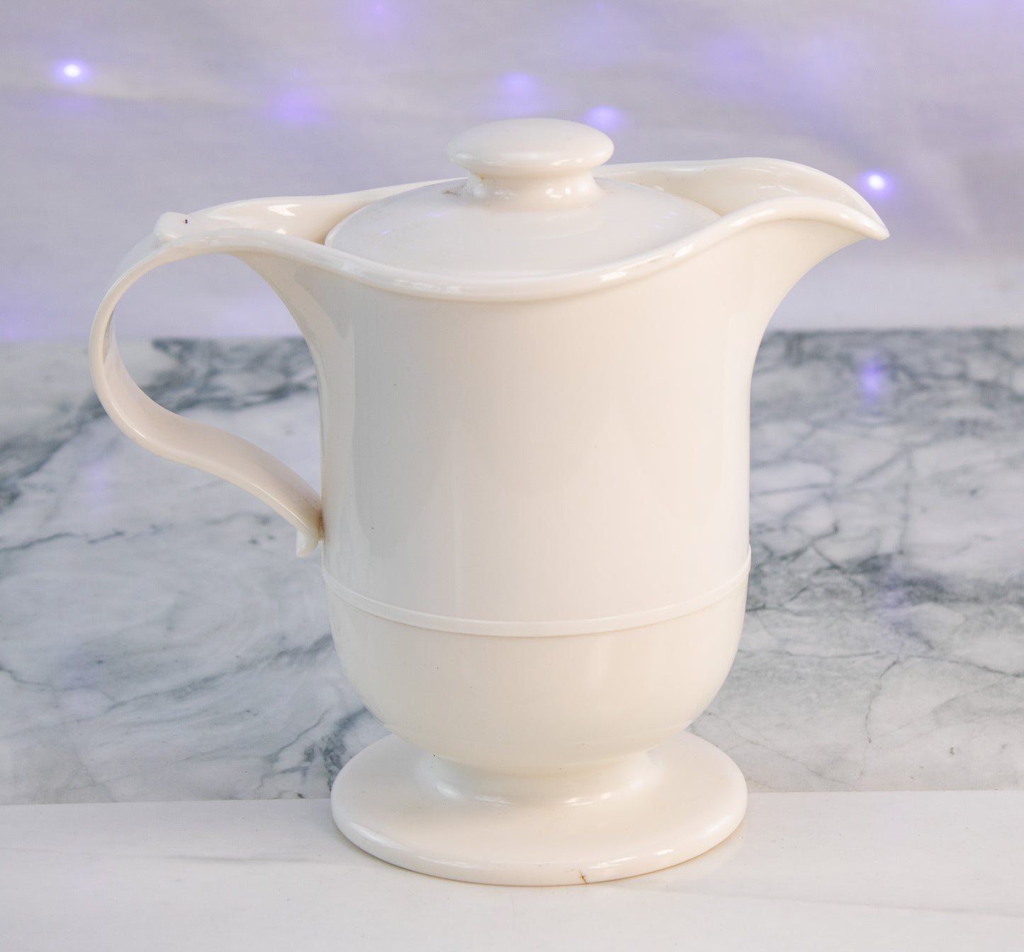 Cream Thermal Coffee Server Insulated Carafe Retro Coffee Pot Ivory Pitcher