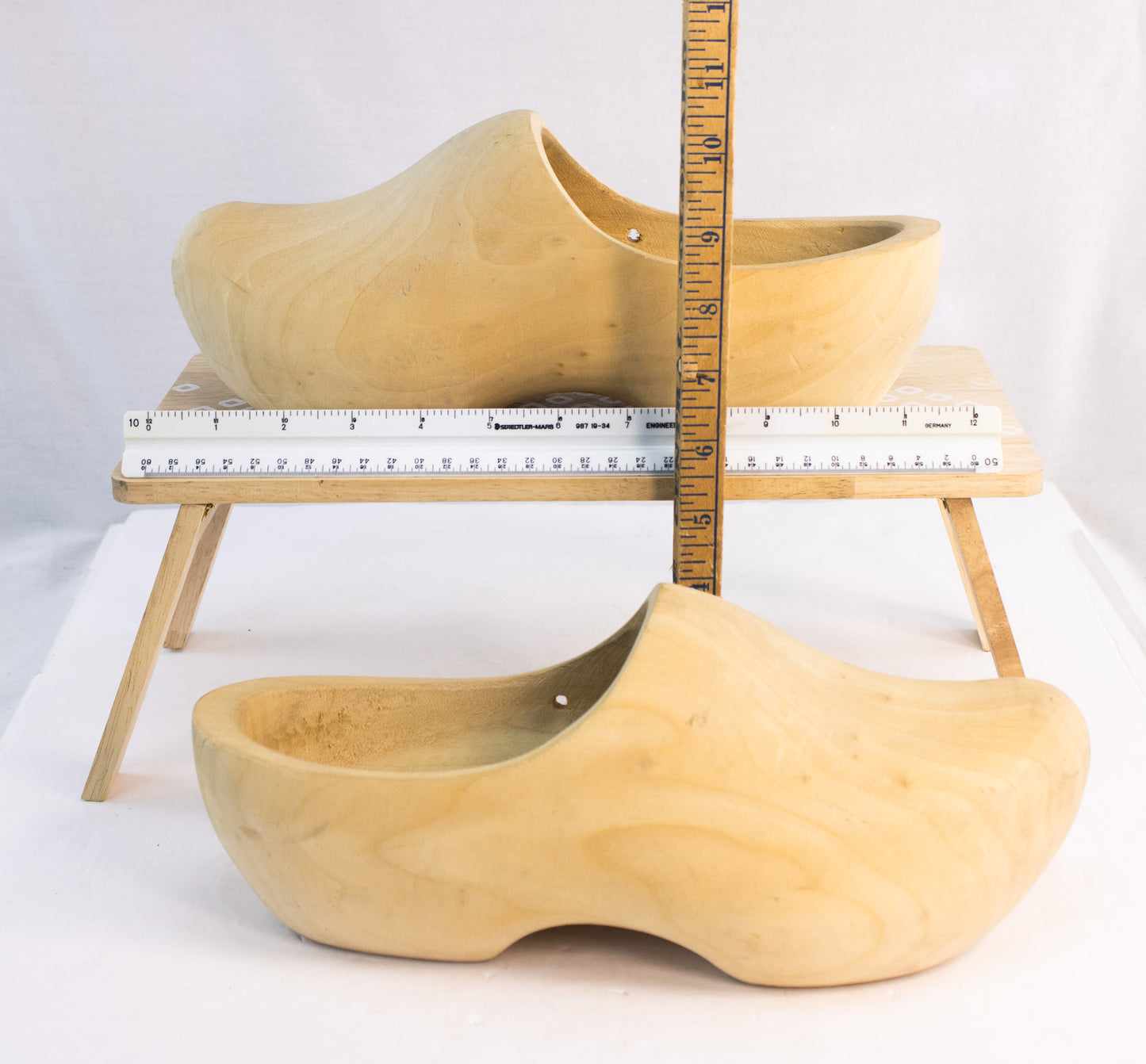 Vintage Wooden Clogs Size 27 EU – Hand-Carved European Folk Art Pair