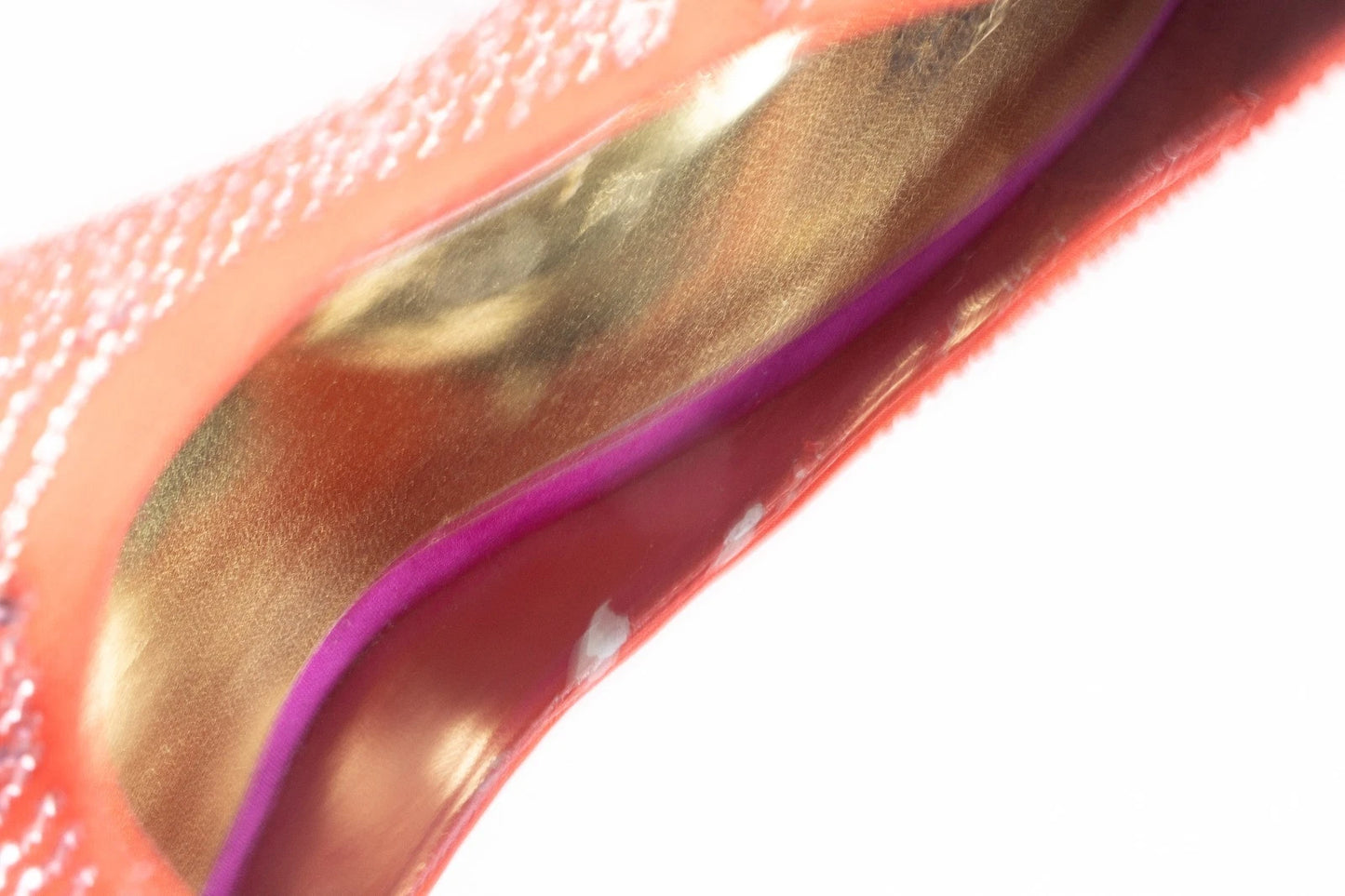 Valenti Franco Red & Purple Rhinestone Platform Heels – Size 7M – Leather Sole