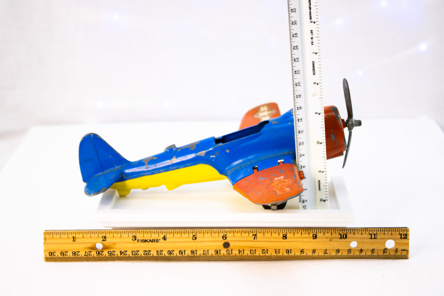 Vintage Hubley Tin Toy Airplane | USA Made Metal Toy