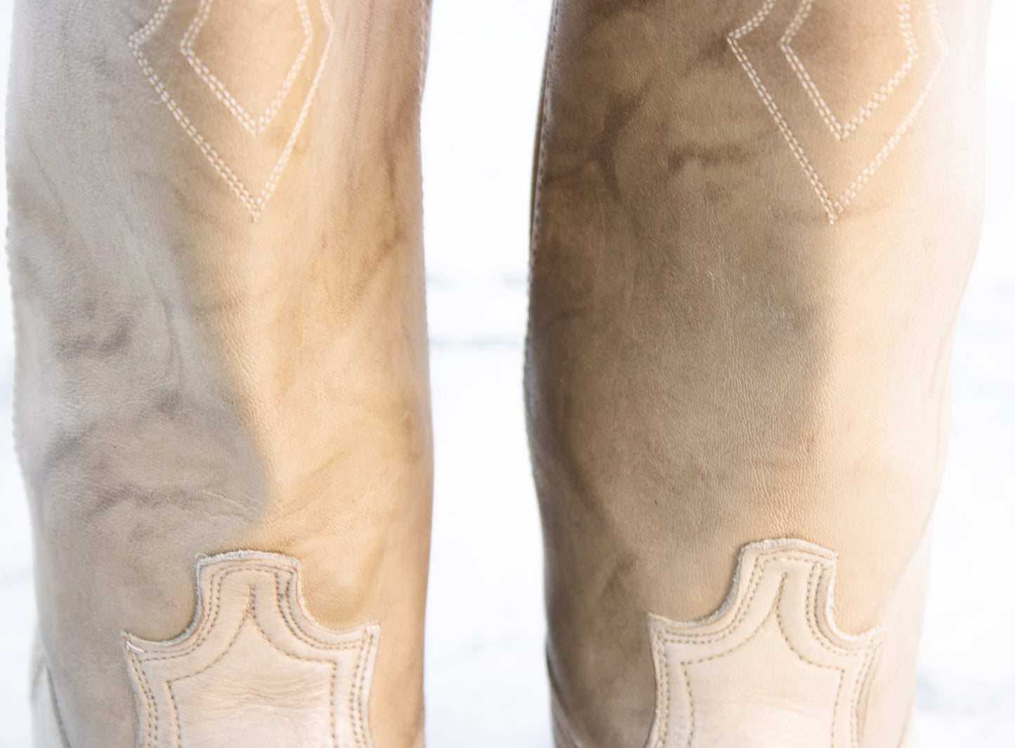 Justin USA Roper Boots Tan Leather Western Cowboy Boots L2301