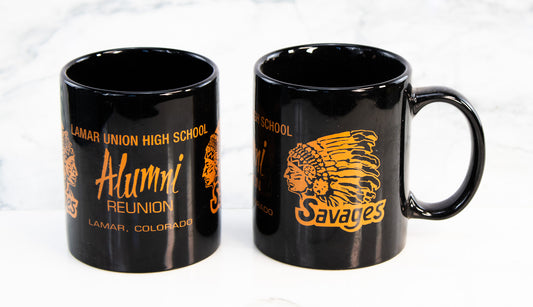 Lamar Colorado Alumni Mug Savages Mascot Black Orange High School Reunion